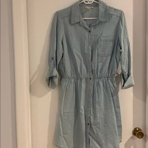Long sleeve denim dress